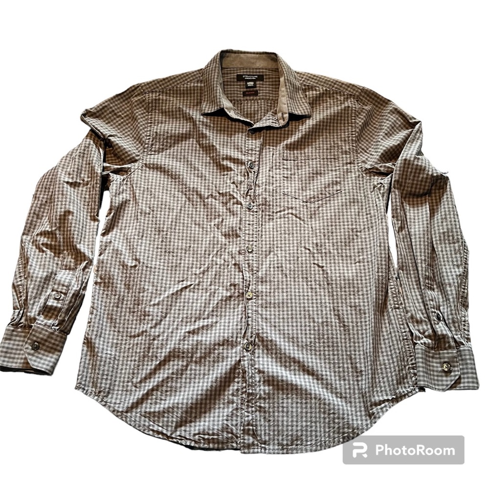 Structure Collection Mens large checkered button down